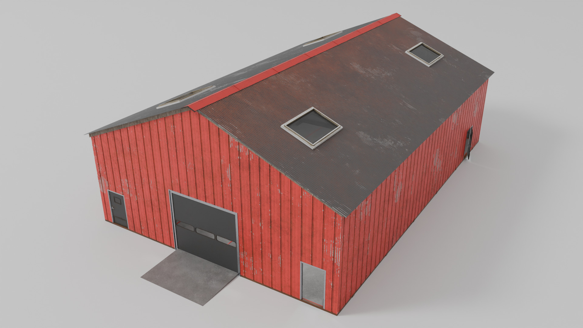 Rural Industrial Structures Pack Low-poly 3D model_10