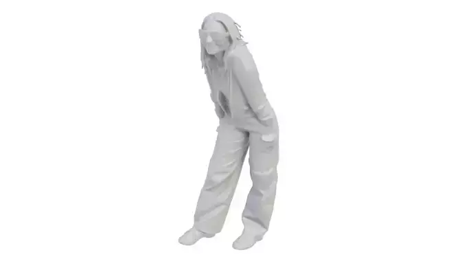 Girl character figurine 02 3D model