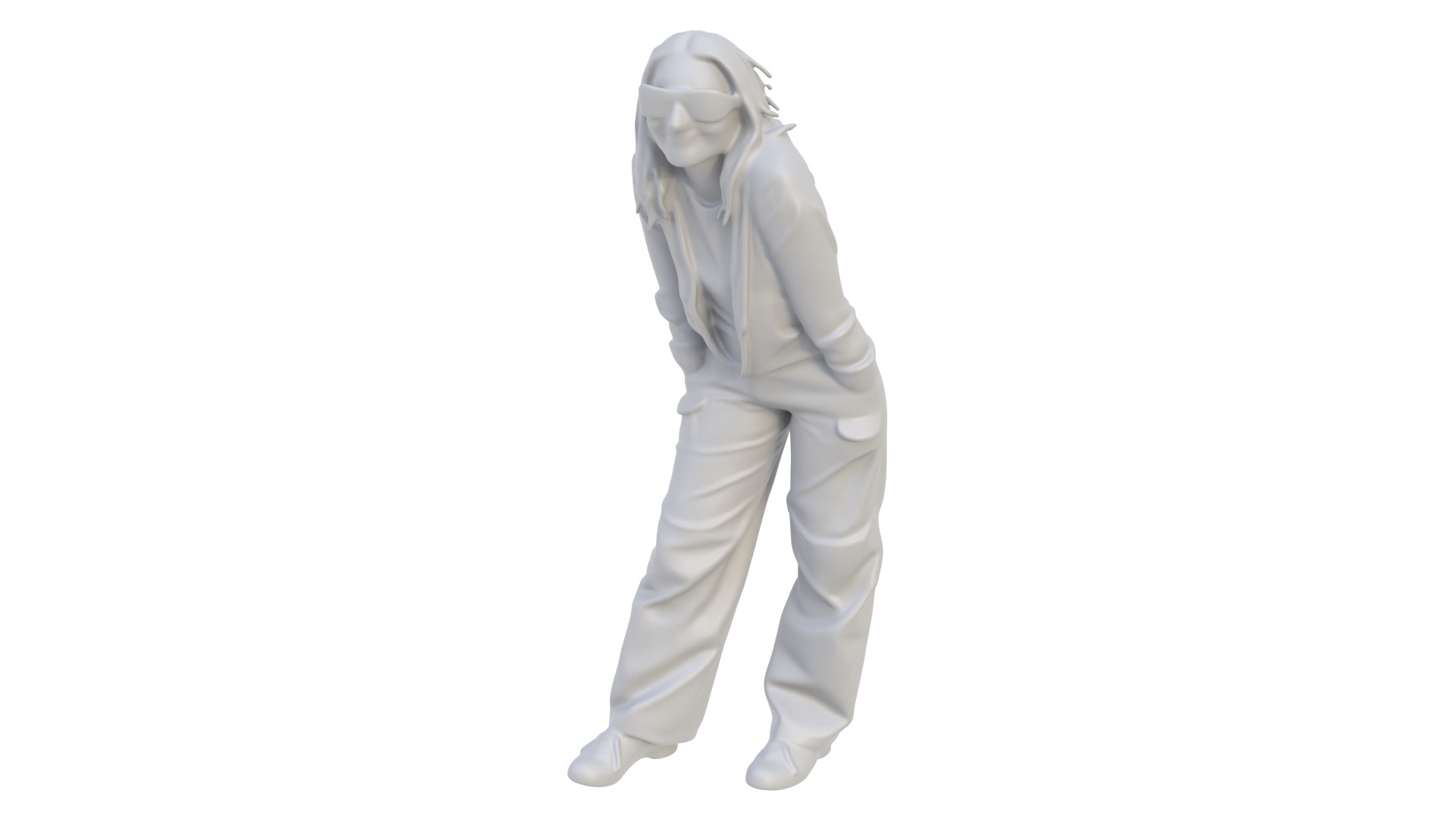 Girl character figurine 02 3D model_8