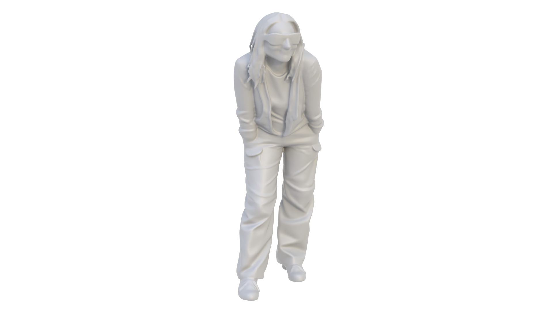 Girl character figurine 02 3D model_7
