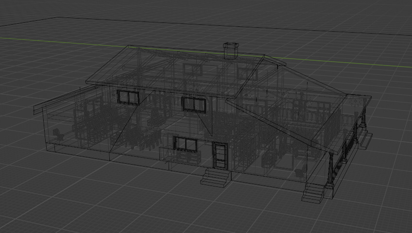 House Interior - Low Poly Game Ready Model Intractable Assets Low-poly 3D model_15