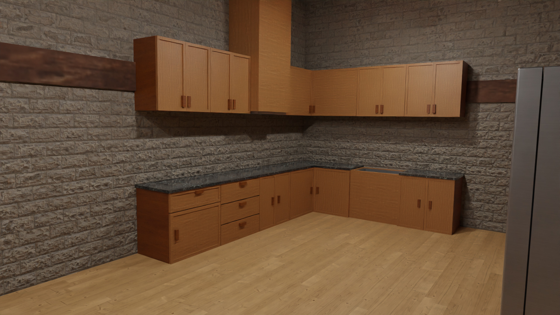 House Interior - Low Poly Game Ready Model Intractable Assets Low-poly 3D model_11