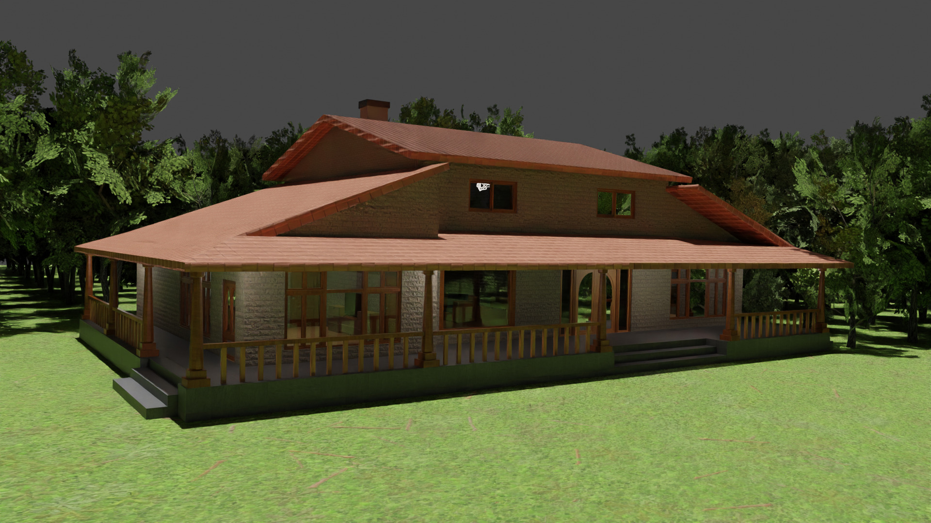 House Interior - Low Poly Game Ready Model Intractable Assets Low-poly 3D model_1