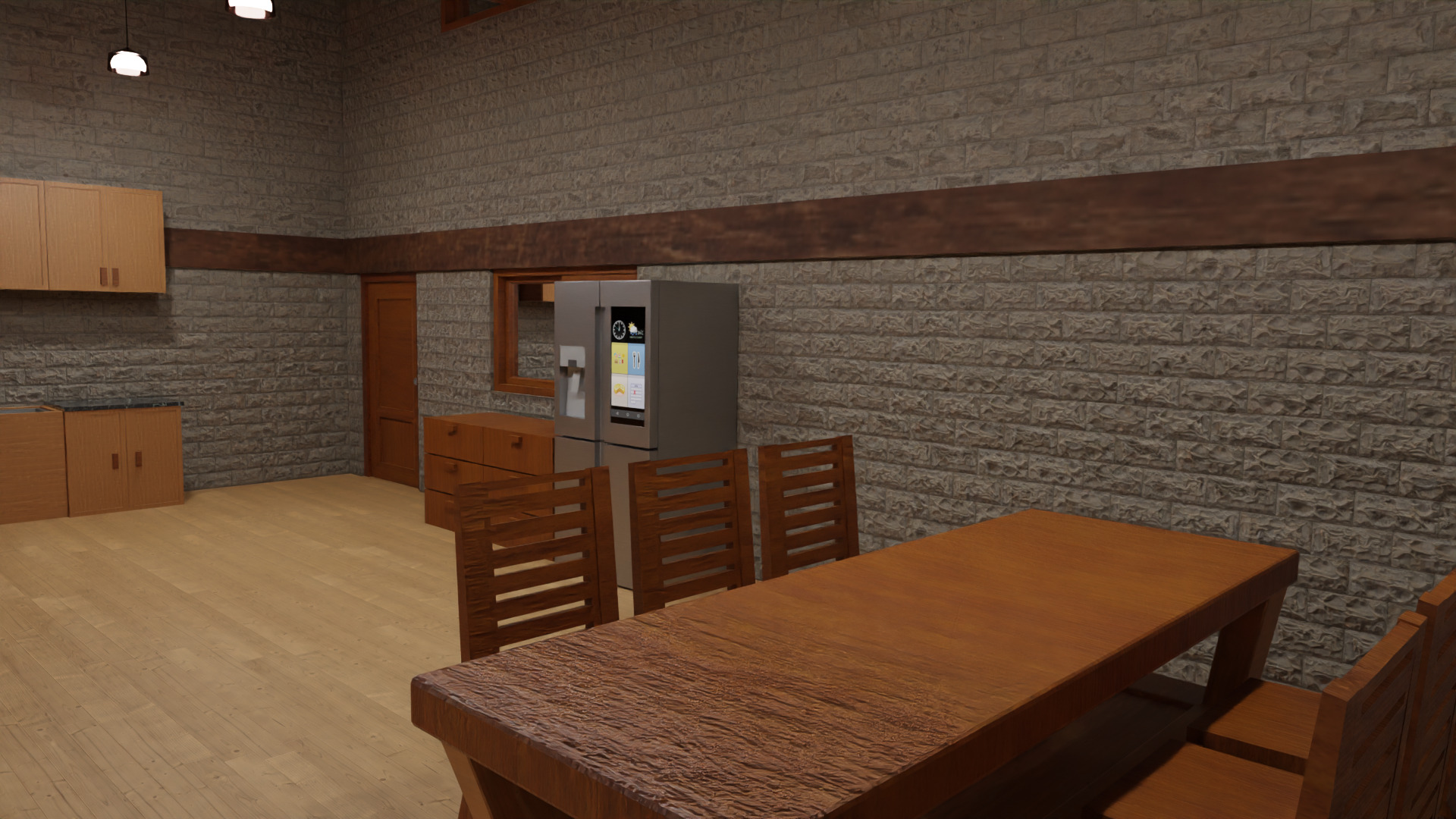 House Interior - Low Poly Game Ready Model Intractable Assets Low-poly 3D model_12