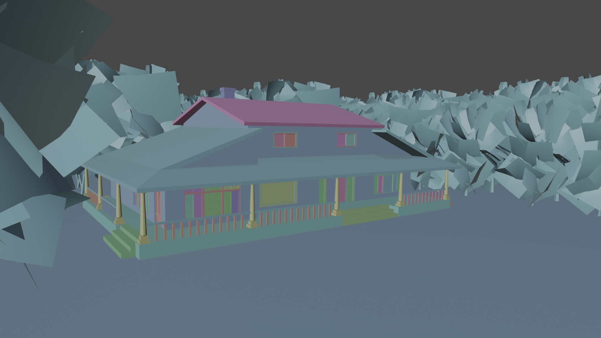 House Interior - Low Poly Game Ready Model Intractable Assets Low-poly 3D model_16