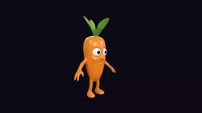 Cute carrot 3d model