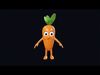 Cute carrot 3d model Low-poly 3D model_1
