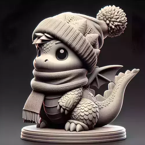 cute Winter Dragon 3D print model