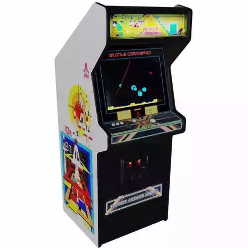 Missile Command Millipede Arcade Cabinet Retro Low-poly 3D model