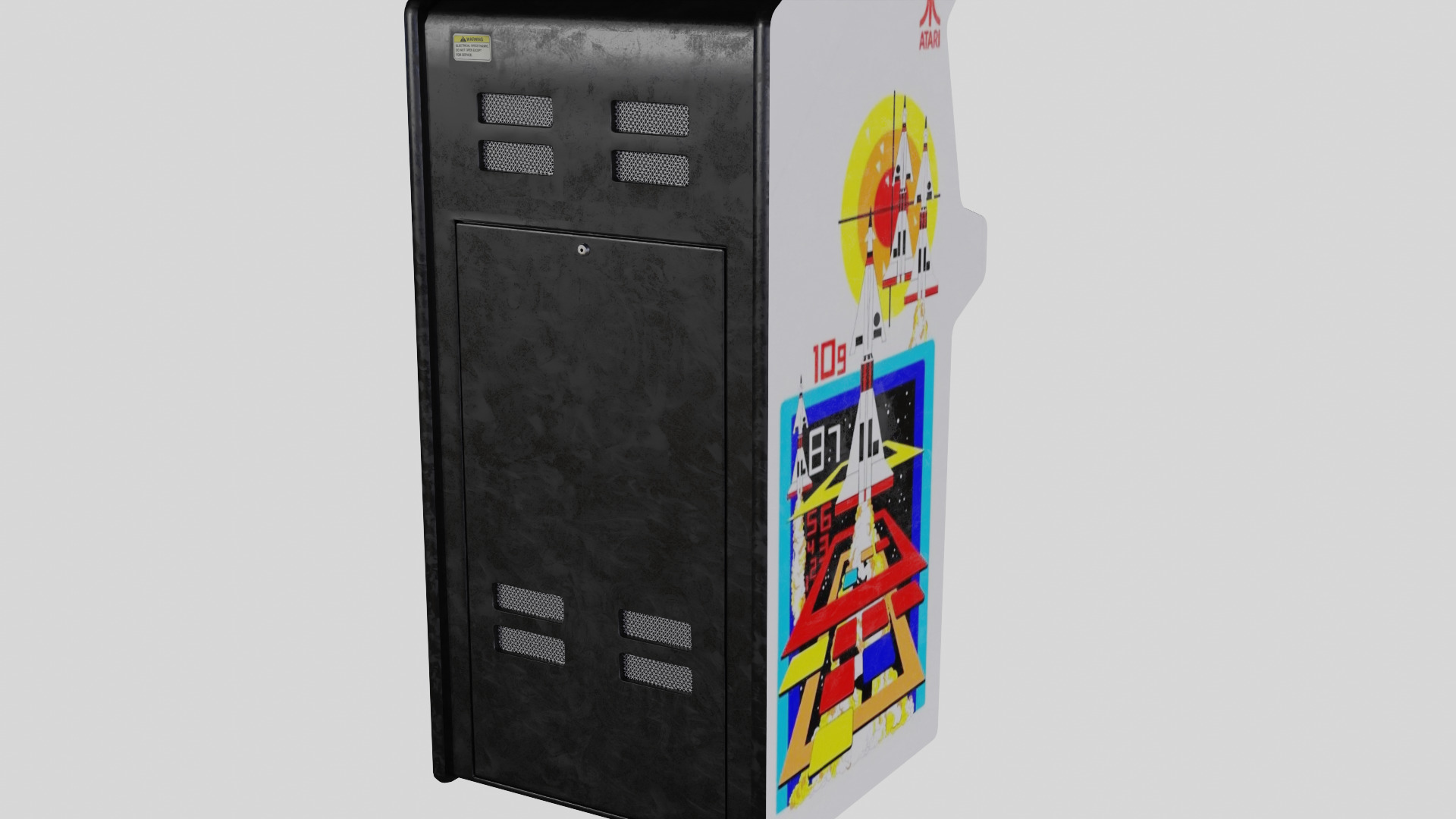 Missile Command Millipede Arcade Cabinet Retro Low-poly 3D model_3