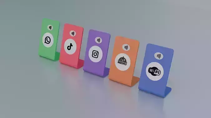 NFC Card Stand Functional Social Media and Services