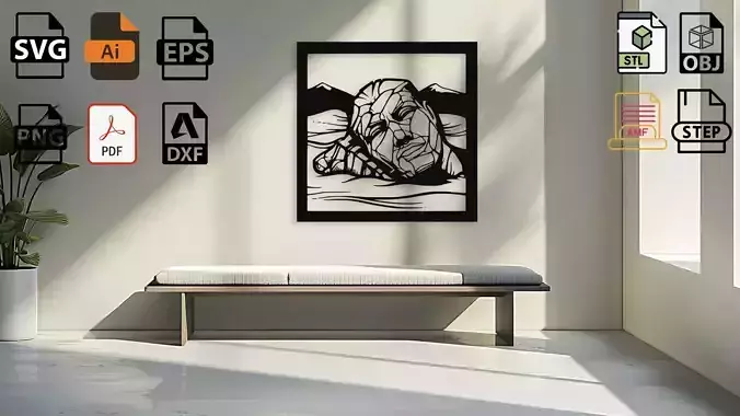 Contemplative Face Wall Art