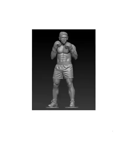 Muhammad Ali Boxing Pose 3D Printable Statue STL