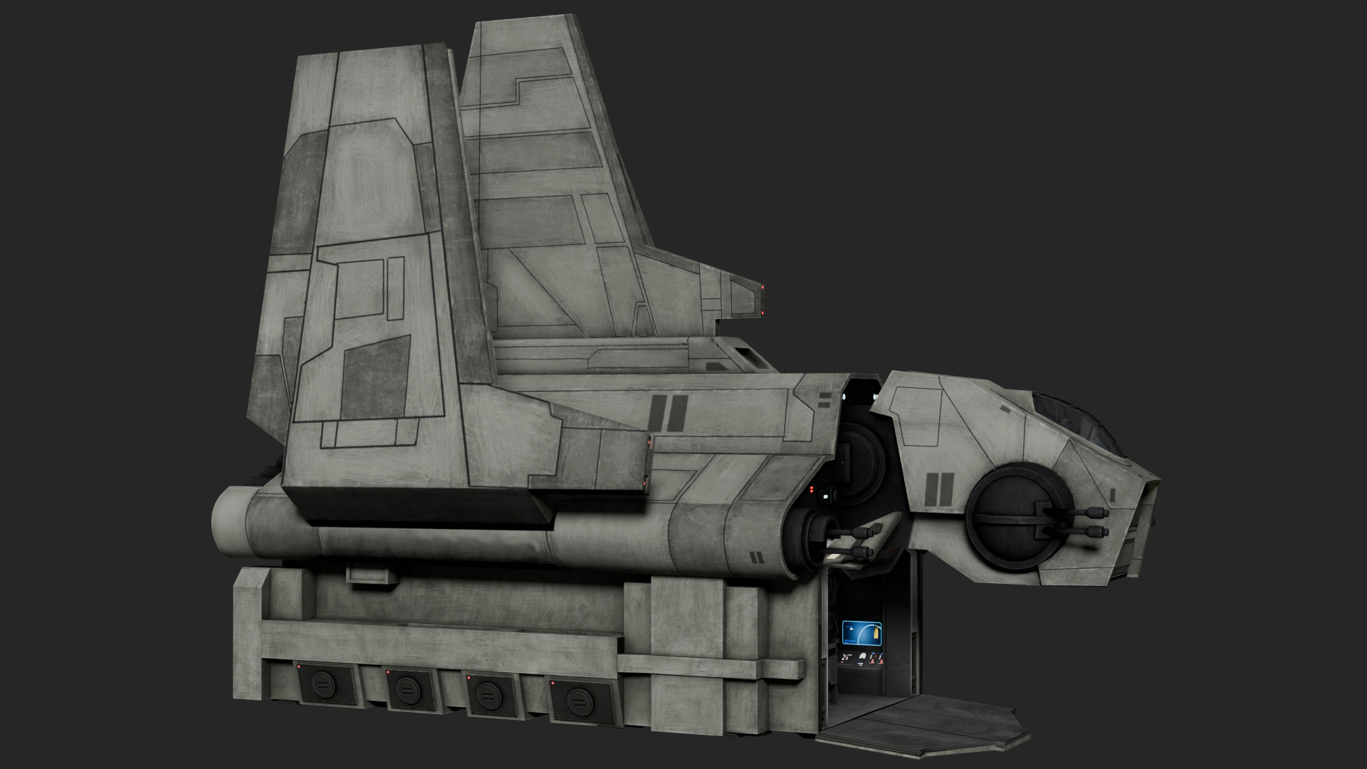 Rho Class Shuttle-Star Wars 3D model_7