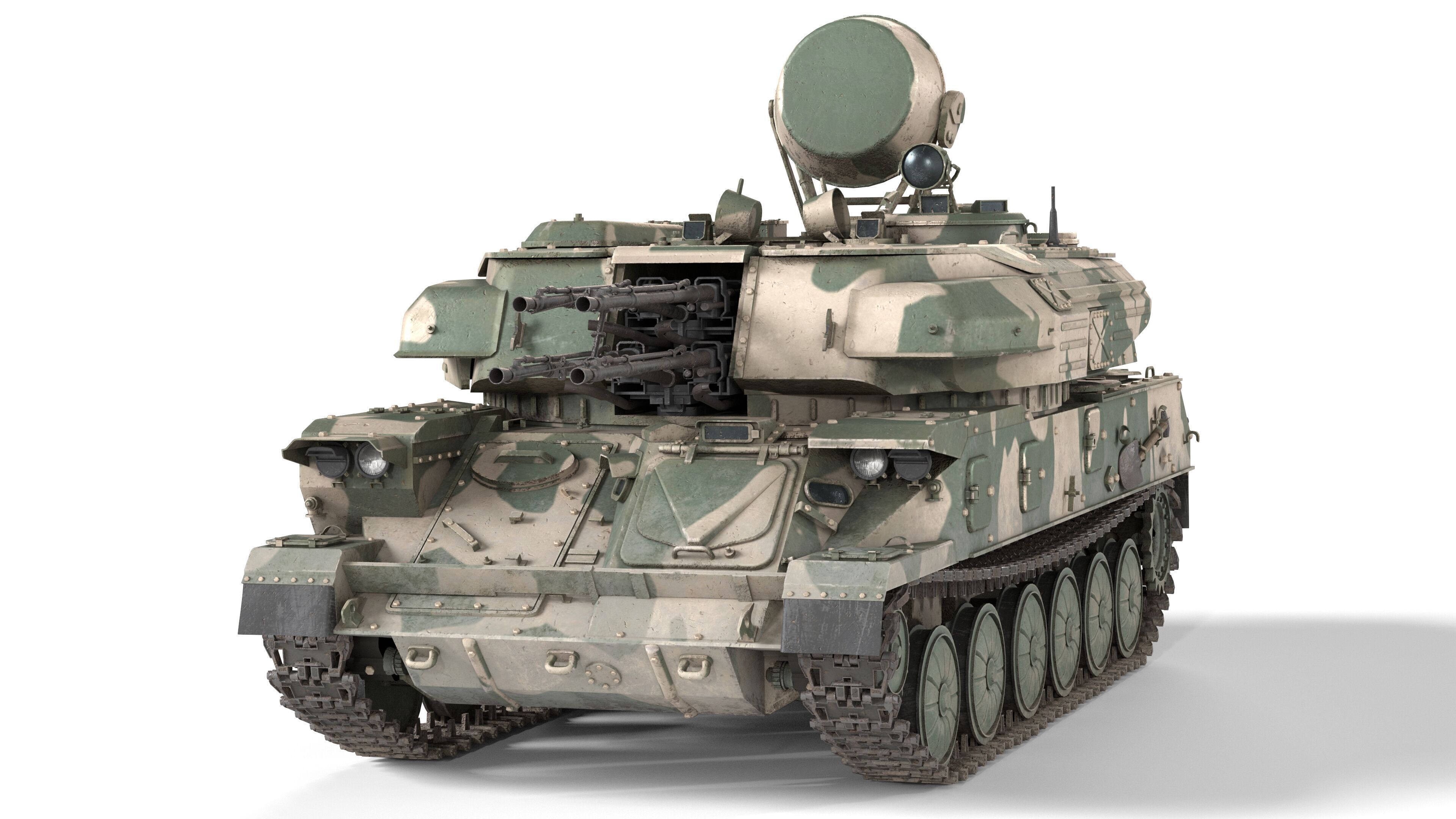 5 Military Vehicles Collection v16 Low-poly 3D model_9