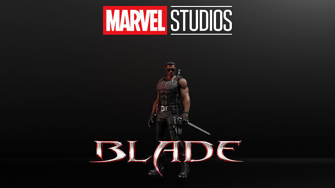 Blade - Wesley Snipes Low-poly 3D model
