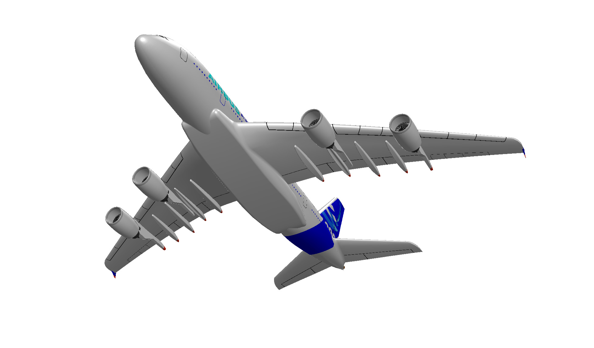 Airbus A380  3D print model_1