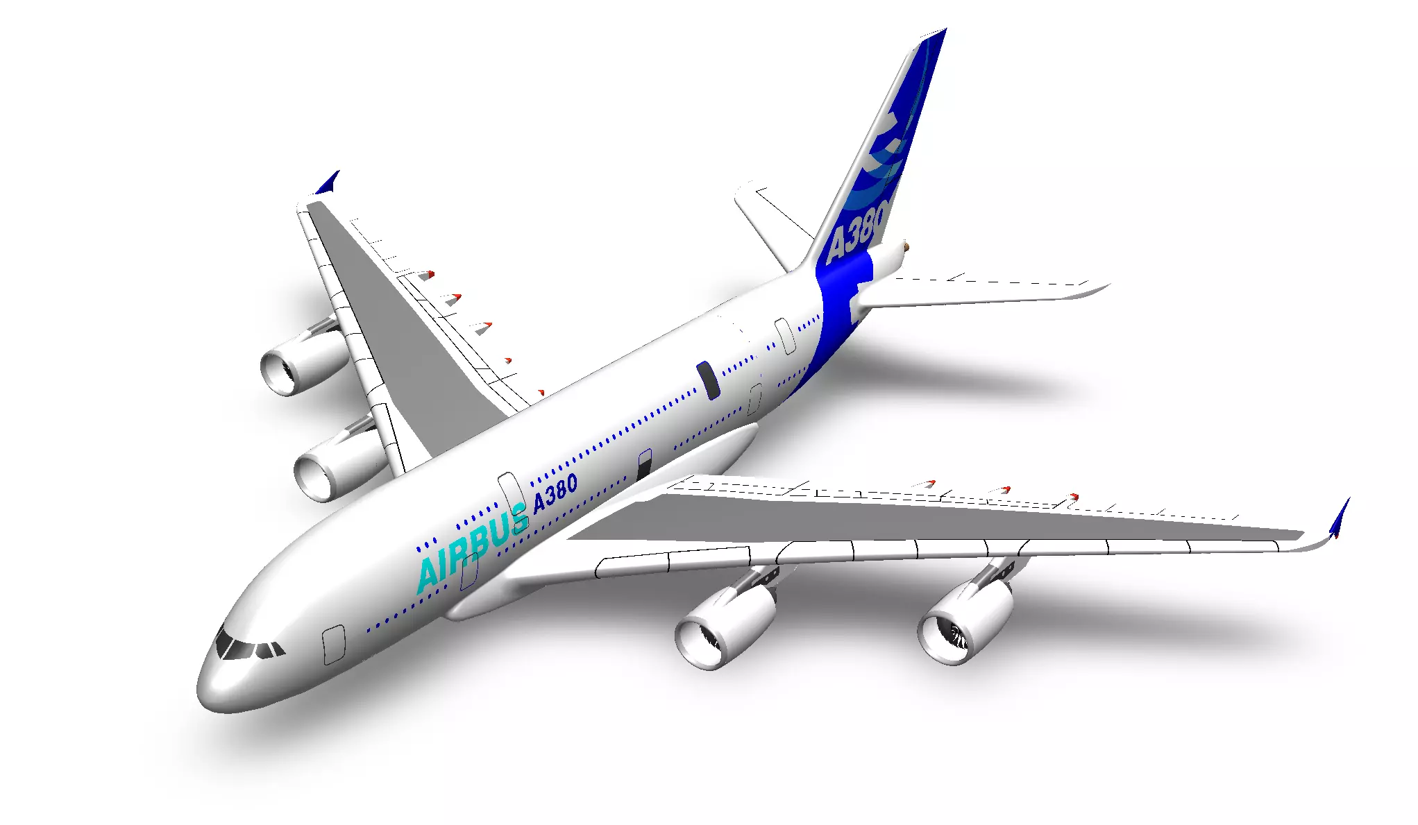 Airbus A380  3D print model_0