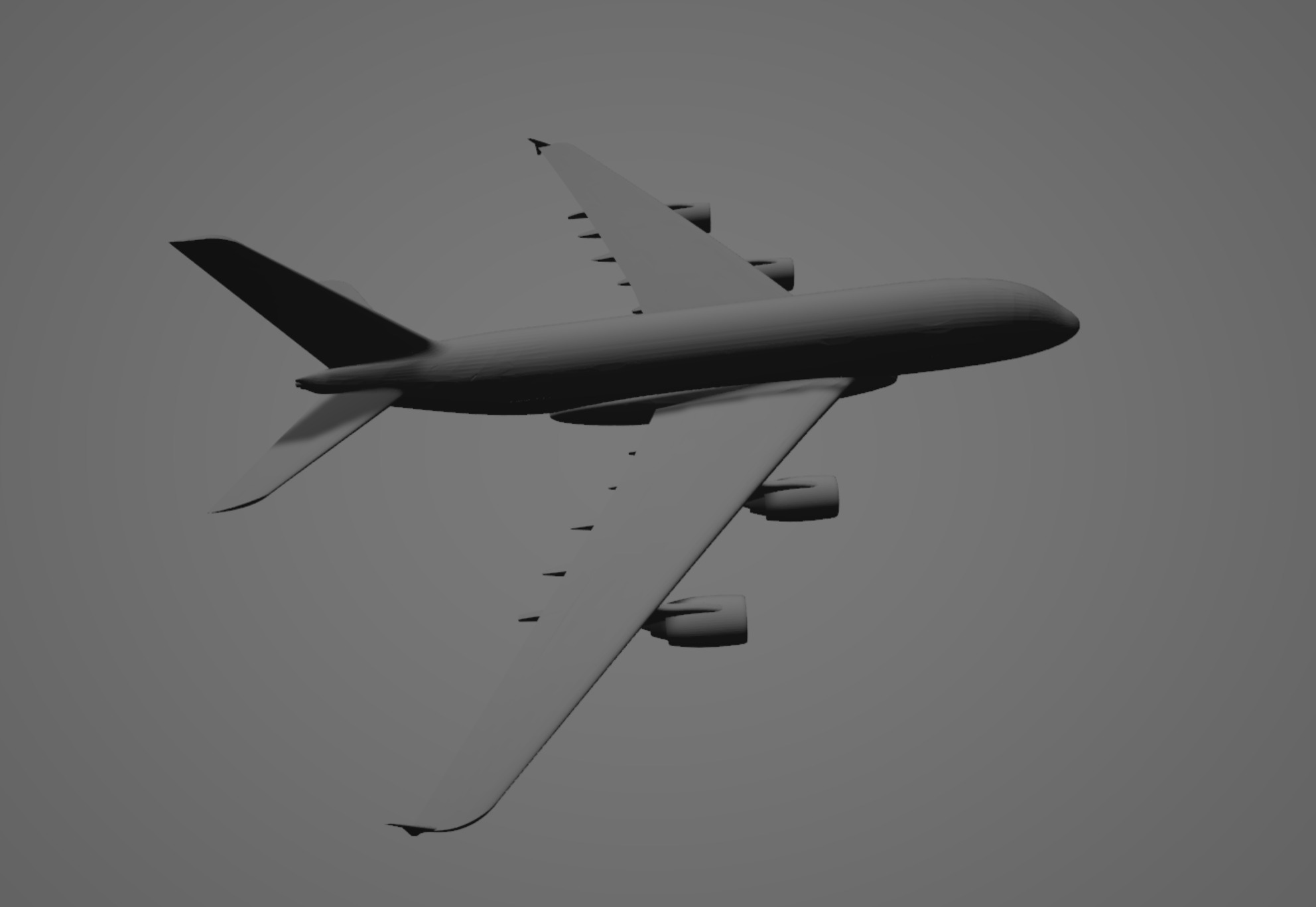 Airbus A380  3D print model_2