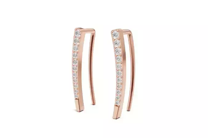 Diamond Climber Earrings 3D Model 