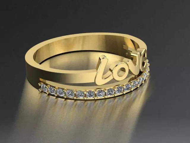 LOVE ring 3D print model