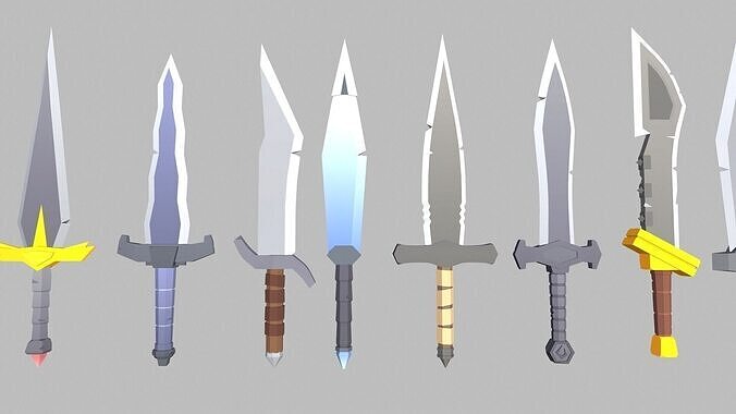 Daggers Low-poly 3D model