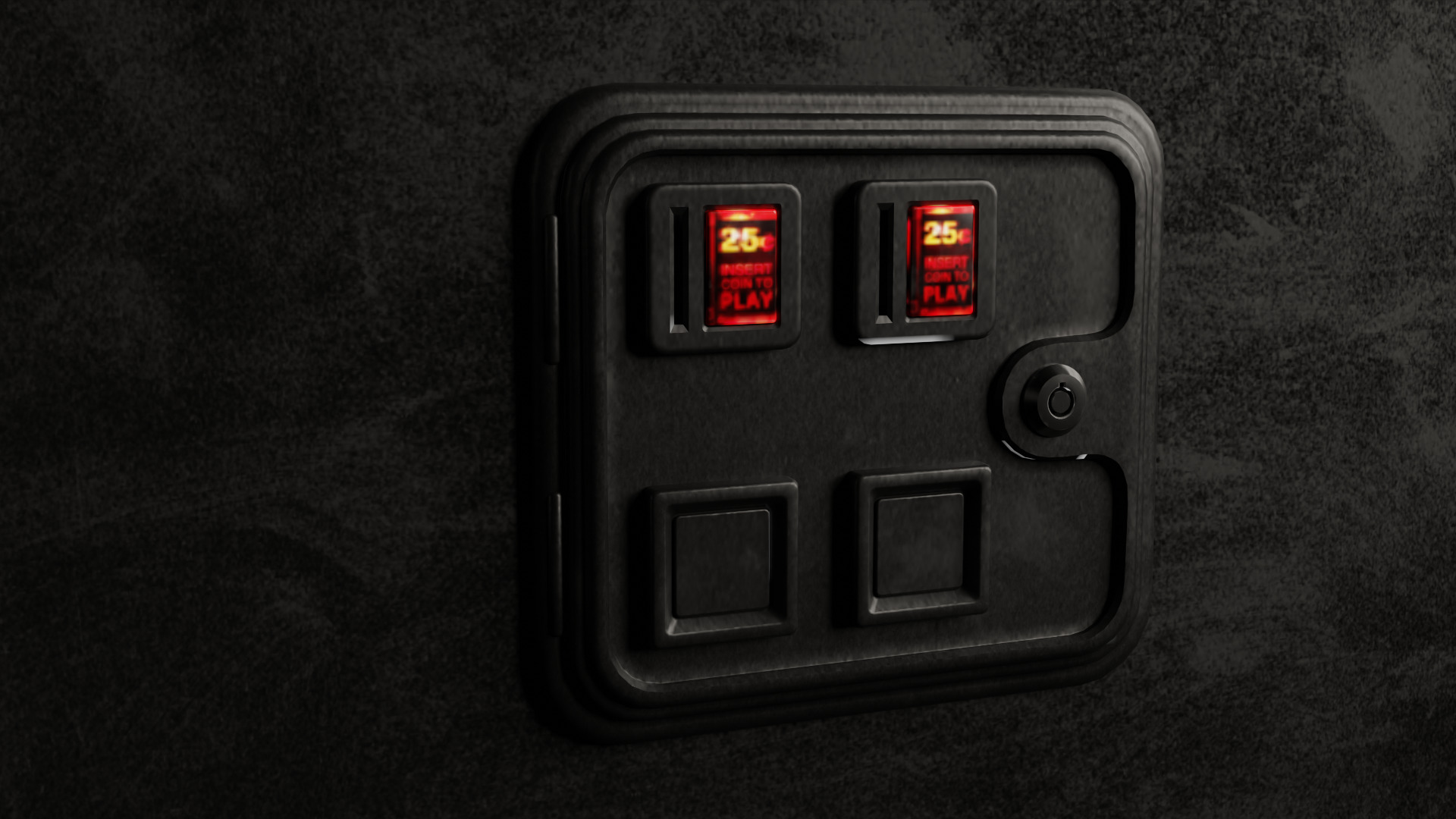 Moon Patrol Arcade Cabinet Retro Low-poly 3D model_2