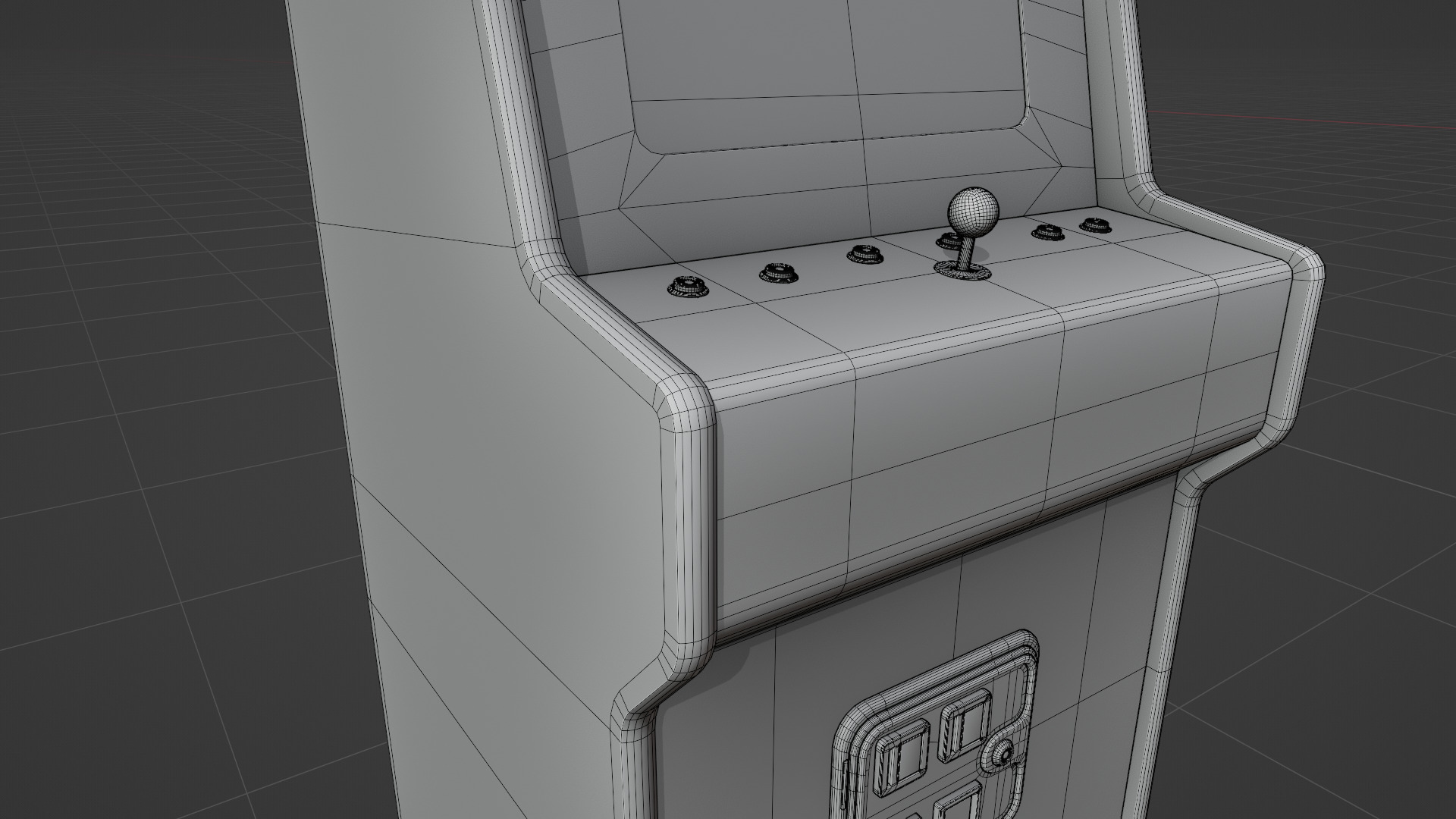 Moon Patrol Arcade Cabinet Retro Low-poly 3D model_6