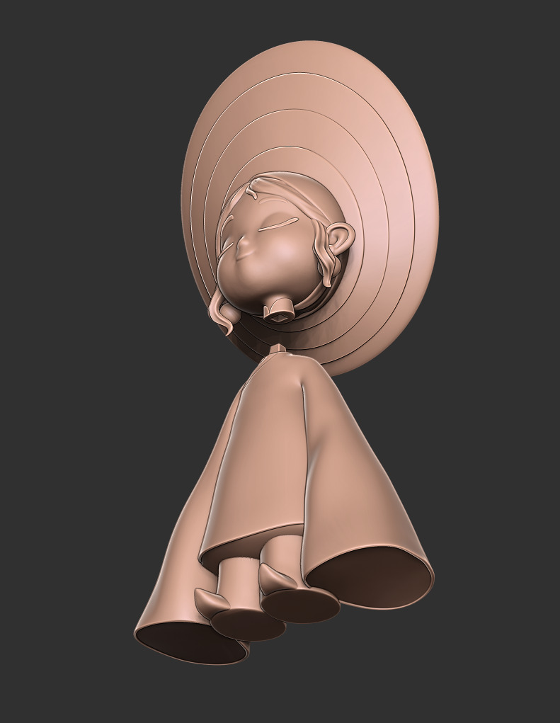 Vietnamese Chibi Girl in Ao Dai 3D Print Model 3D print model_7