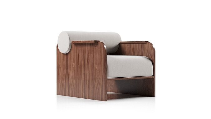 June Lounge Chair by crump and kwash 3D model