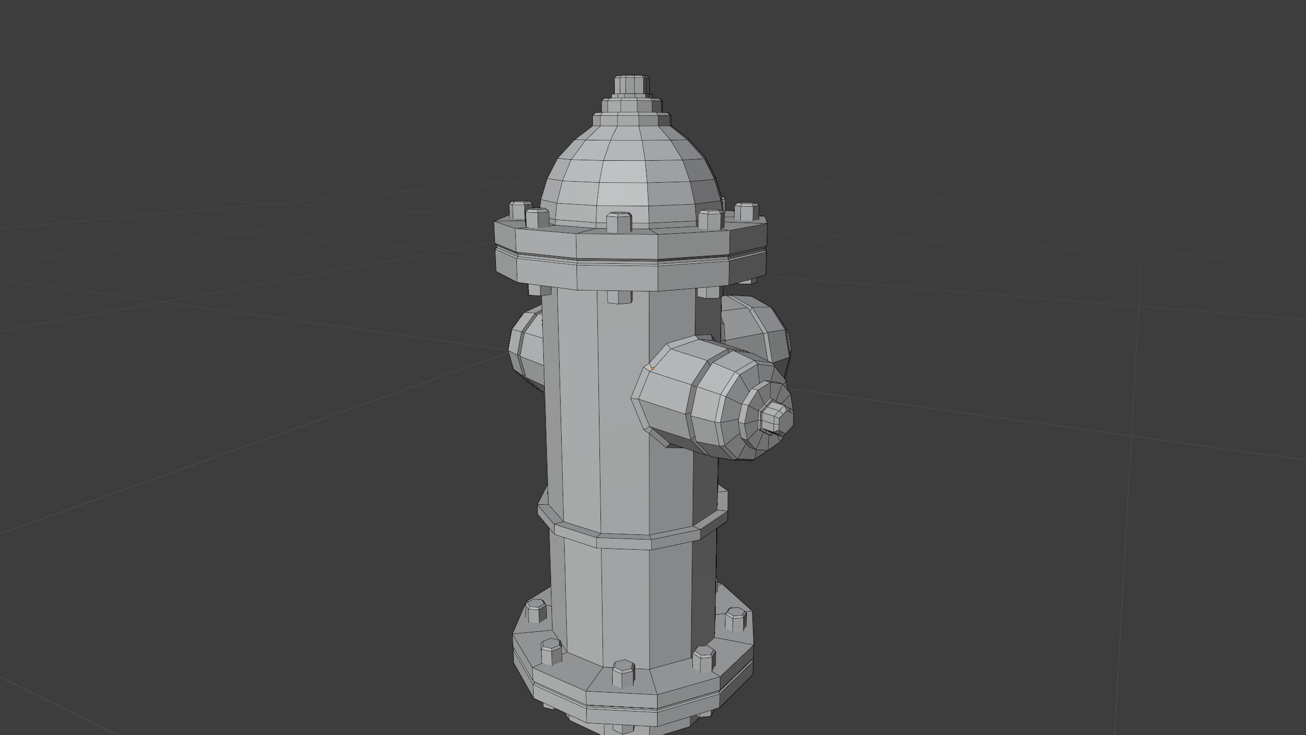 LowPoly red and yellow Fire hydrant with two color variants Free low-poly 3D model_2