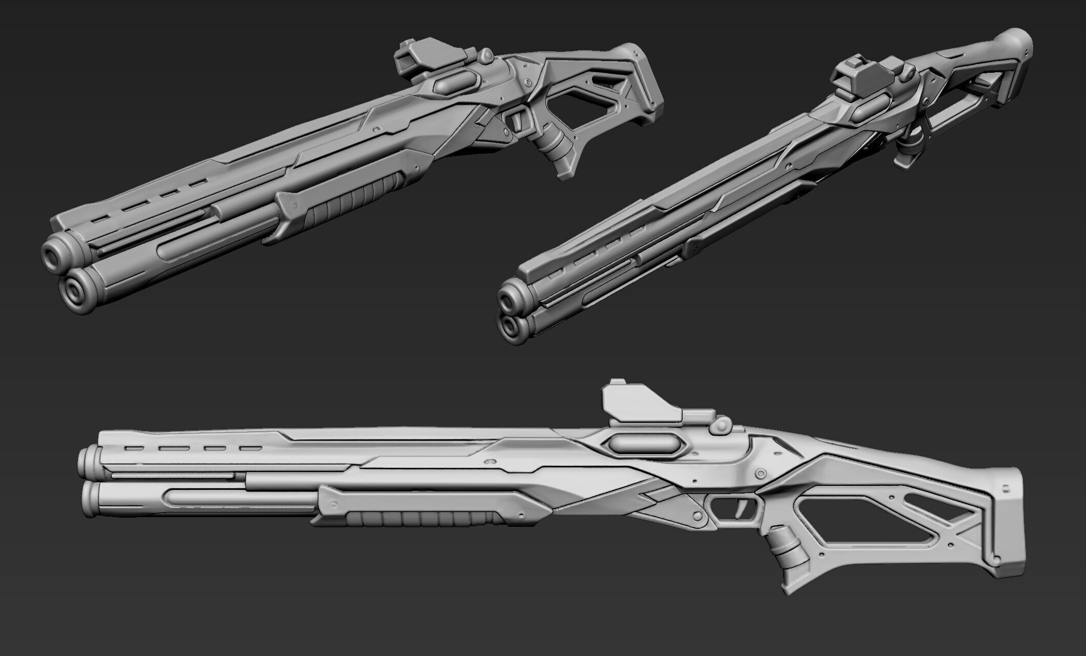 3D Printable Sci-Fi Weapon Part 1 3D model_2
