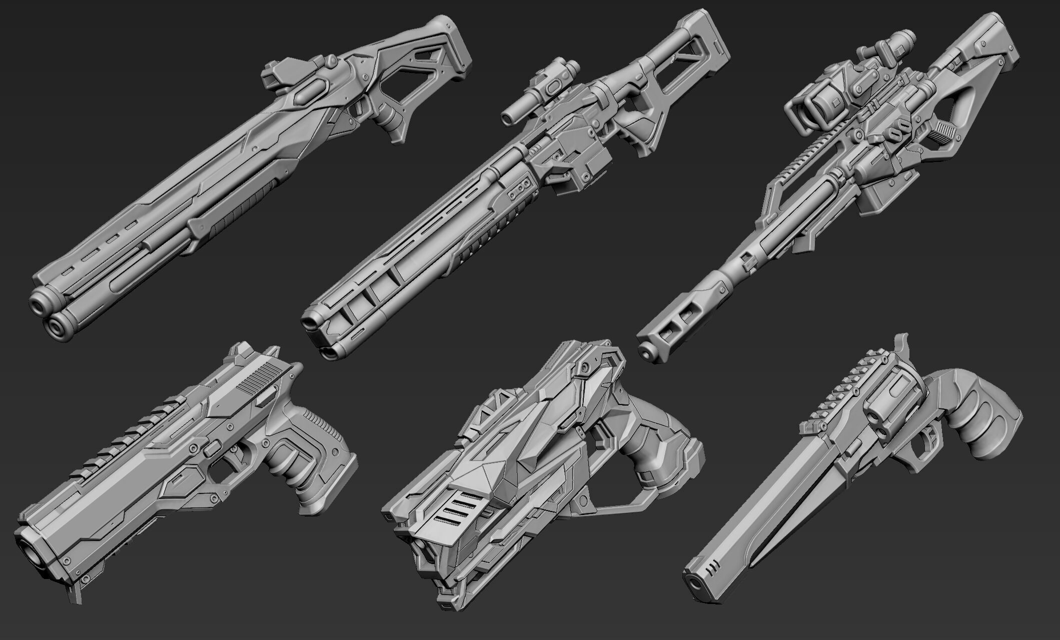 3D Printable Sci-Fi Weapon Part 1 3D model_1