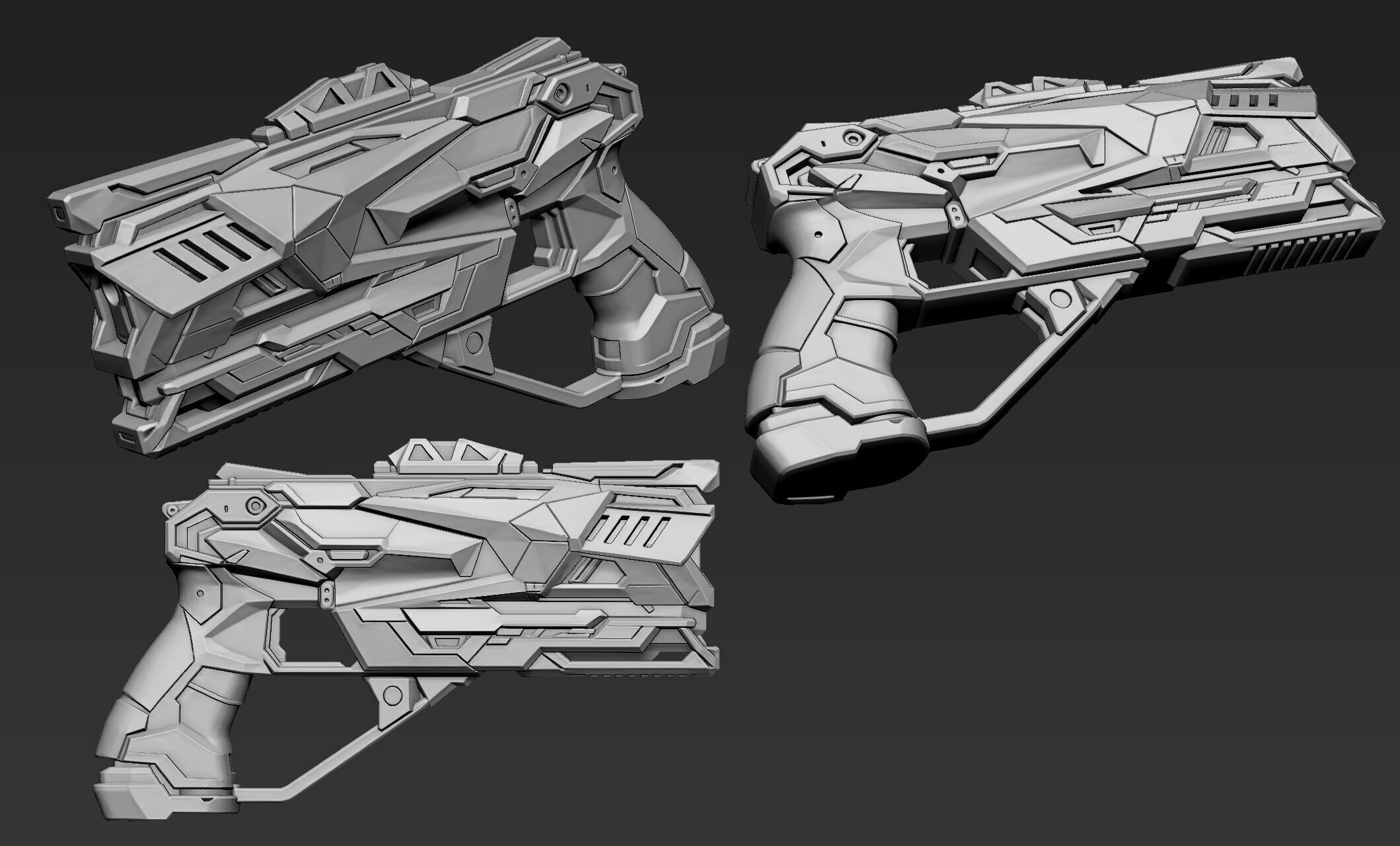 3D Printable Sci-Fi Weapon Part 1 3D model_6