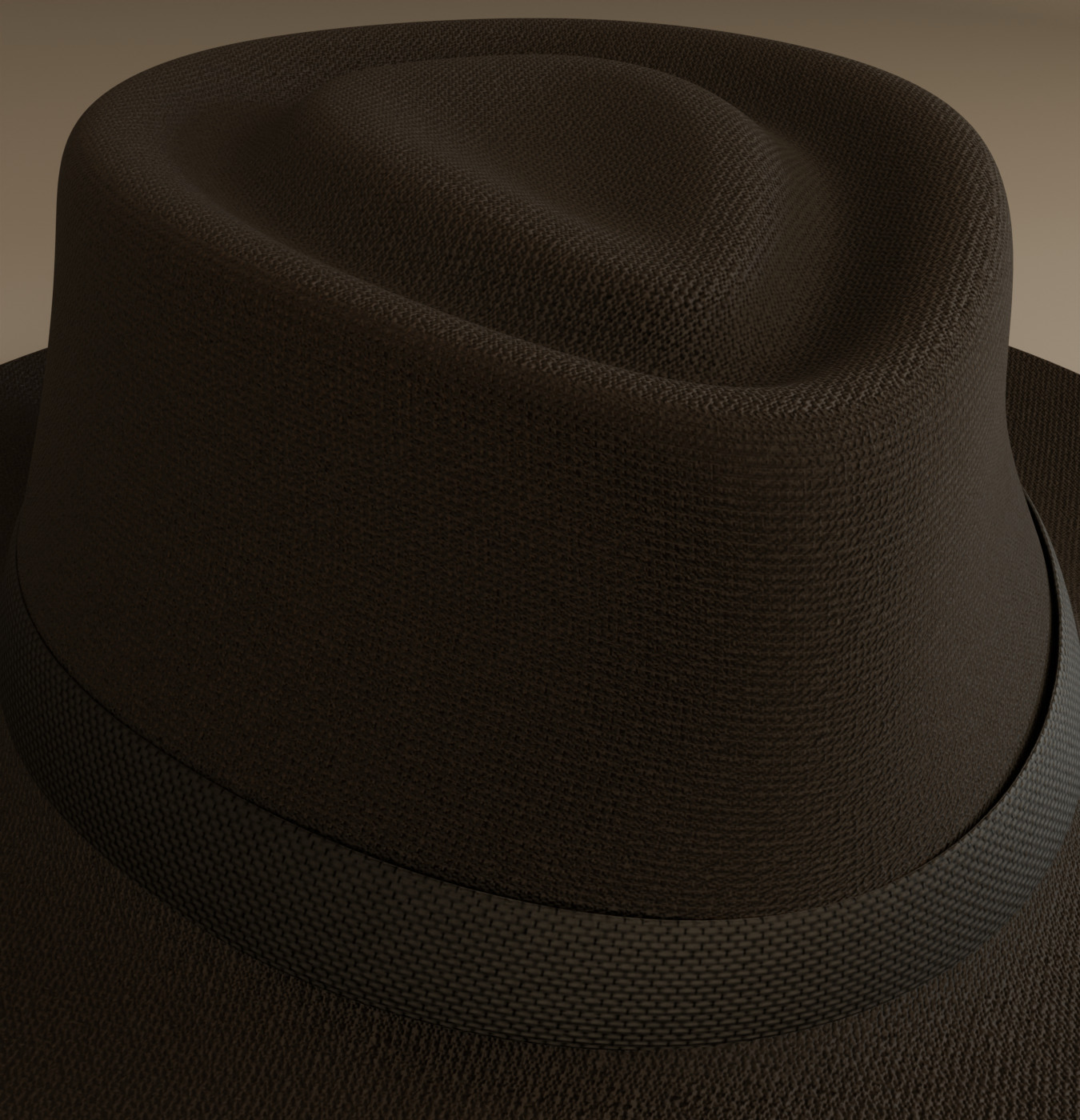 Old Fashioned Fedora Low-poly 3D model_3