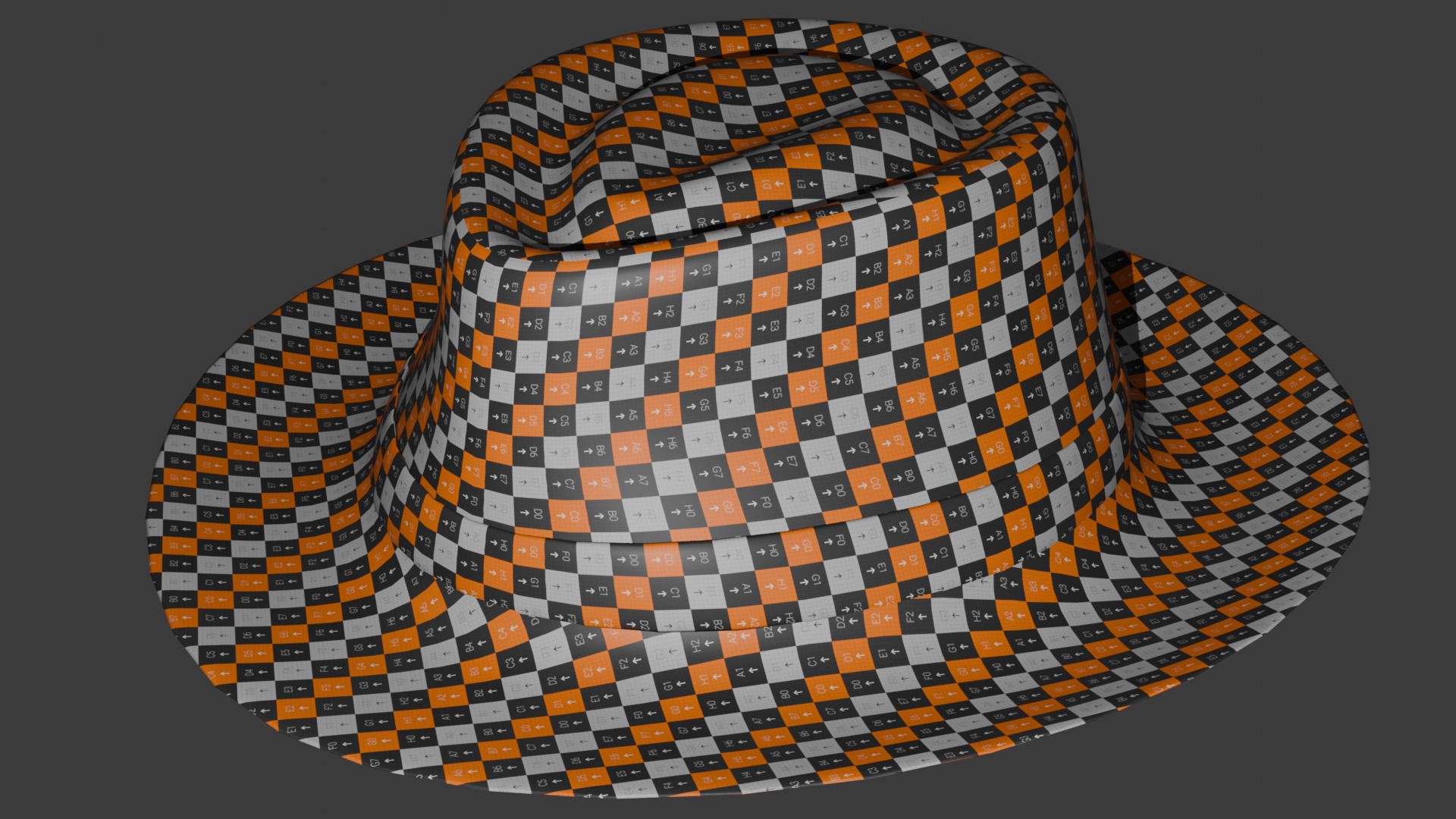 Old Fashioned Fedora Low-poly 3D model_4