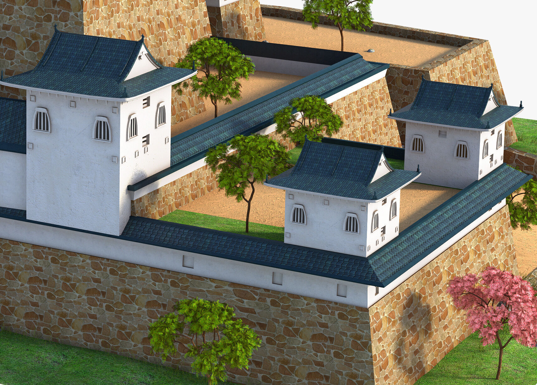 Himeji Castle 3D model_8