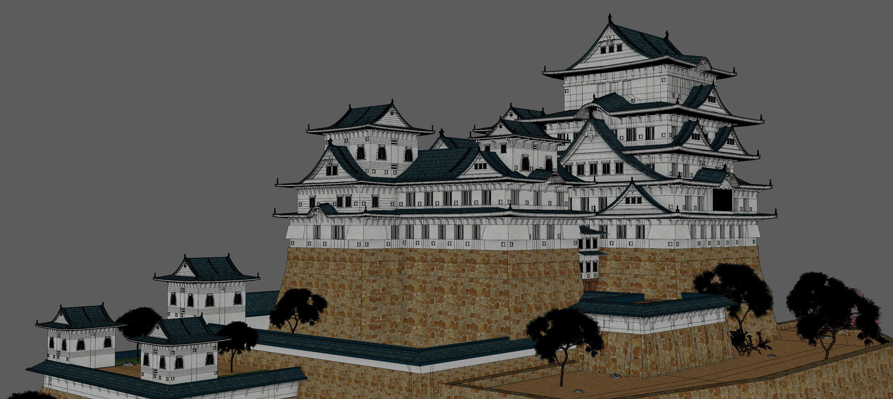 Himeji Castle 3D model_15