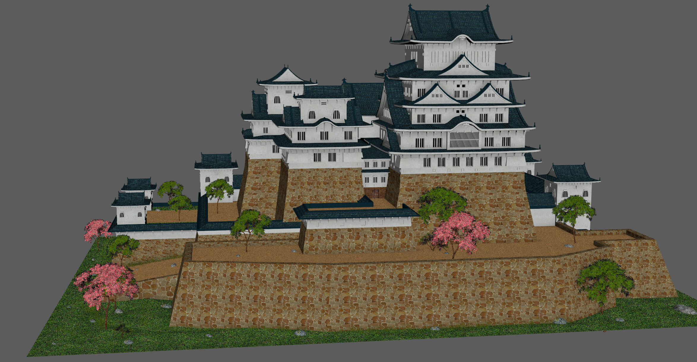 Himeji Castle 3D model_17