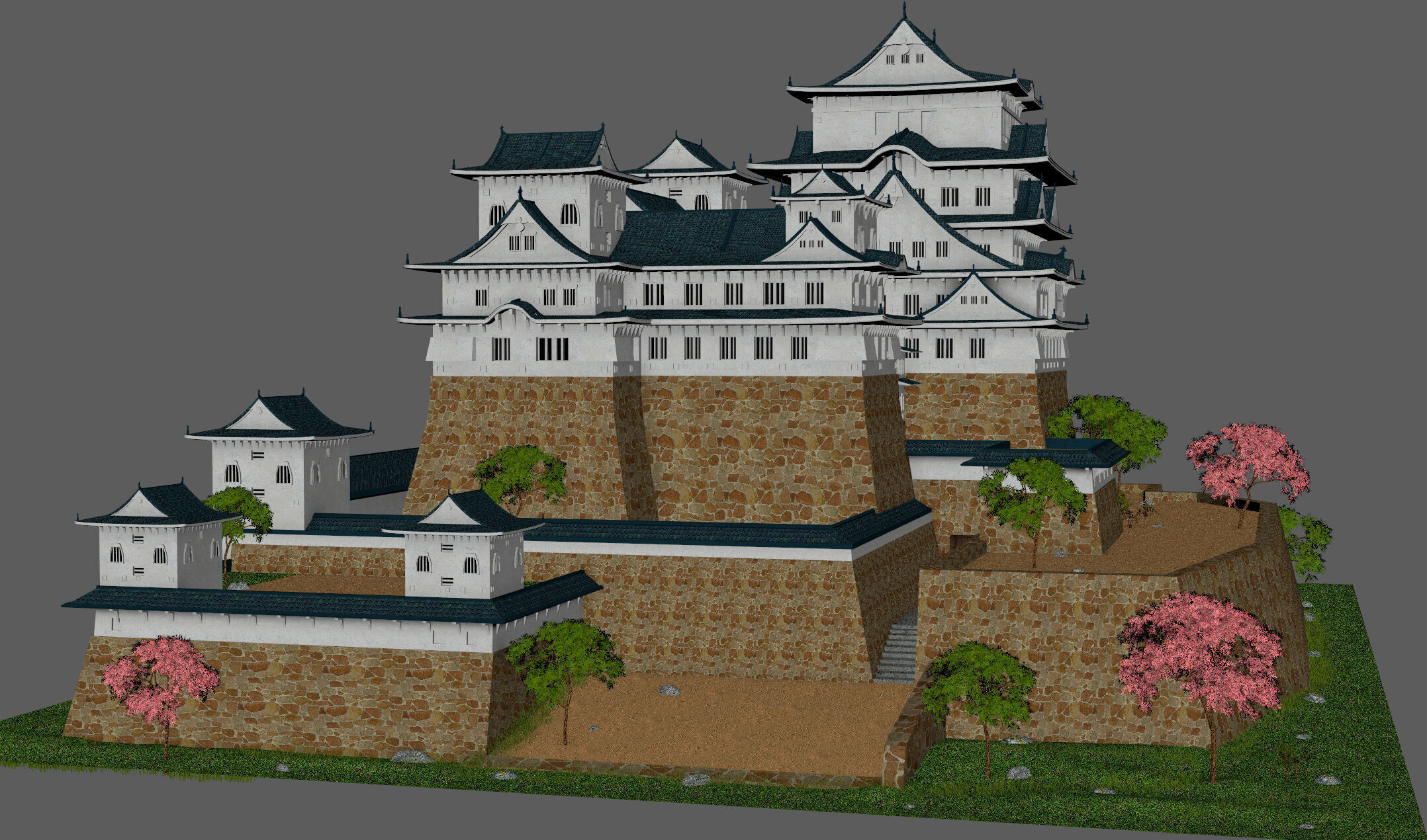 Himeji Castle 3D model_13