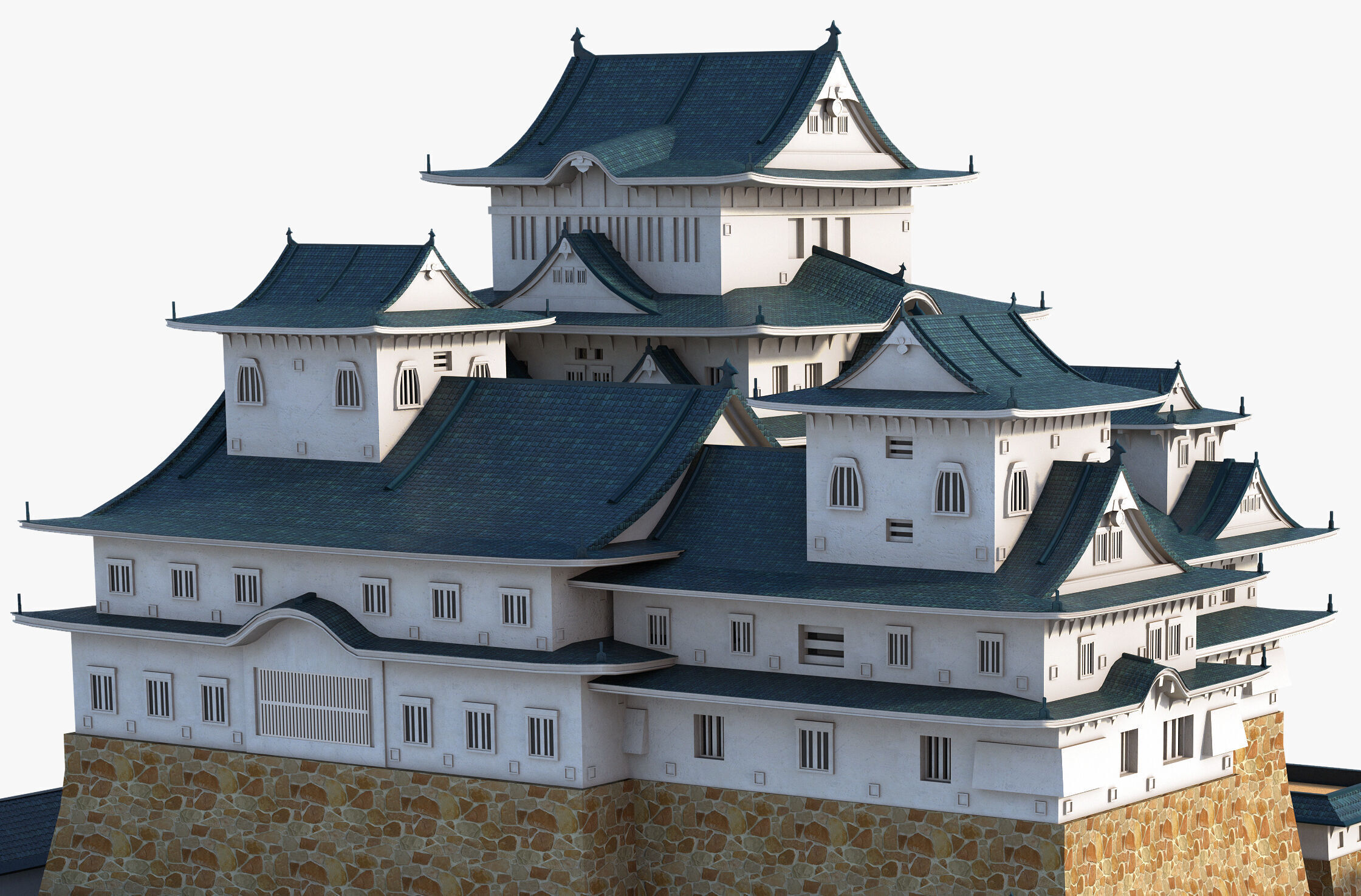 Himeji Castle 3D model_4