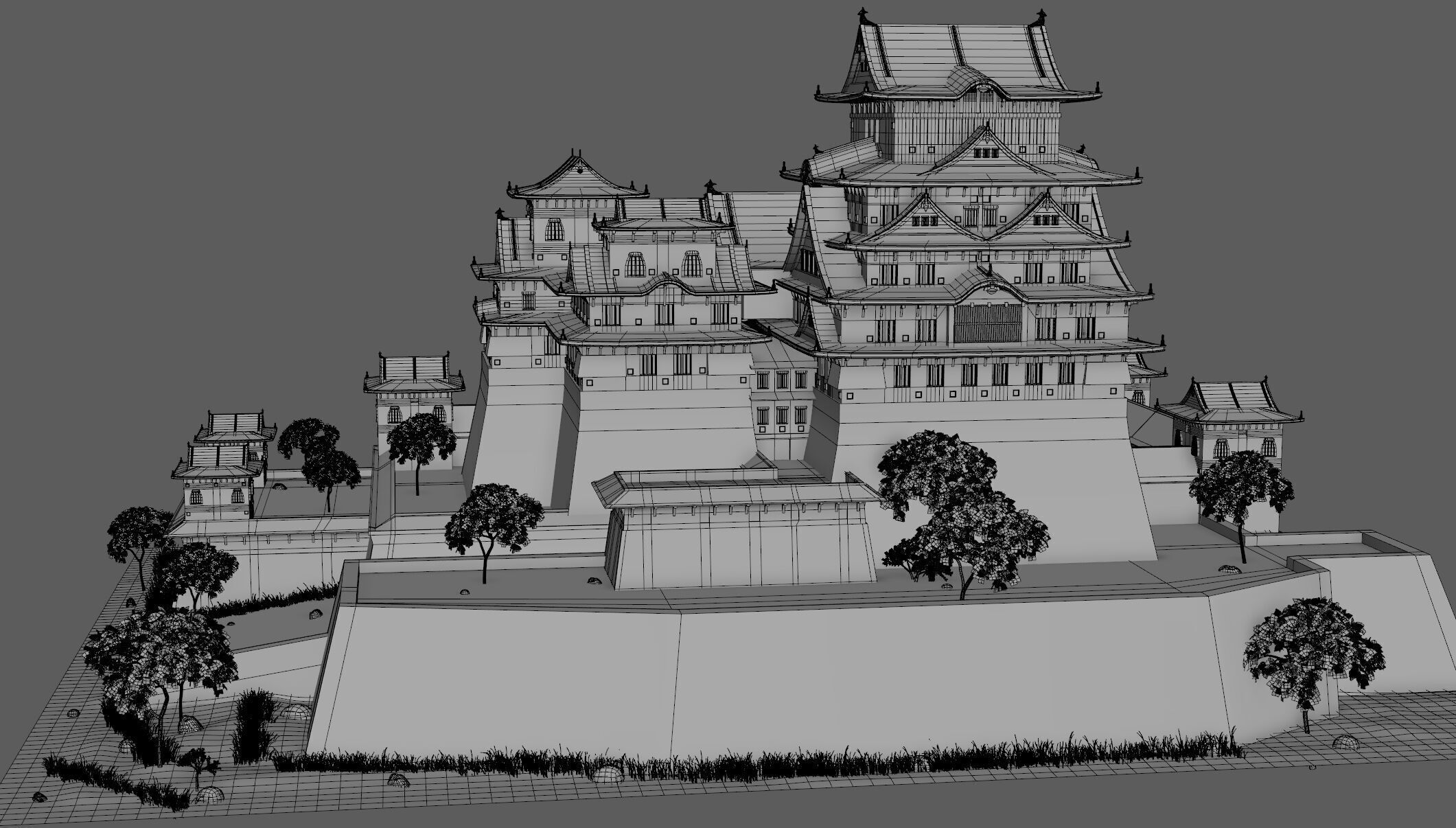 Himeji Castle 3D model_18