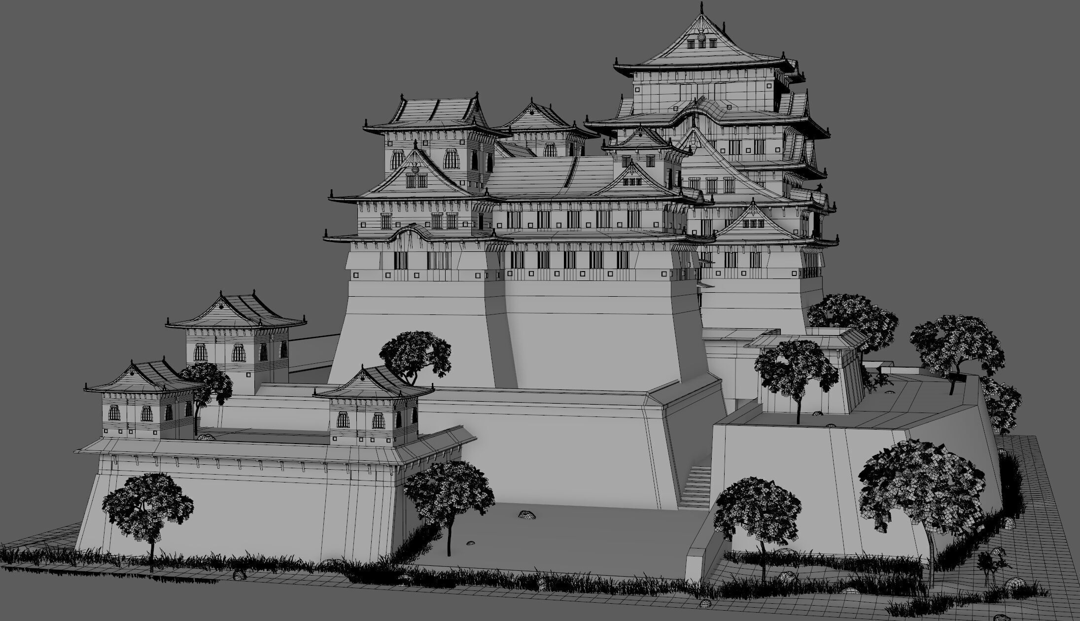 Himeji Castle 3D model_14