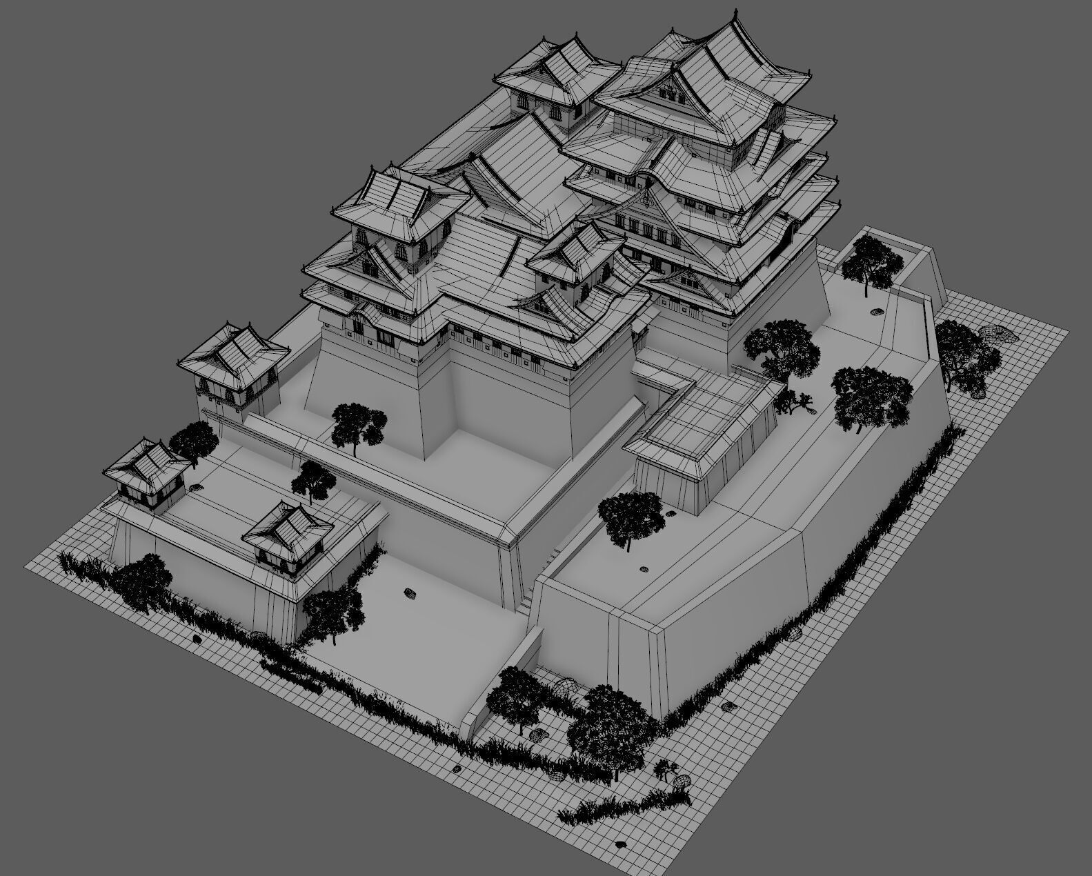 Himeji Castle 3D model_12