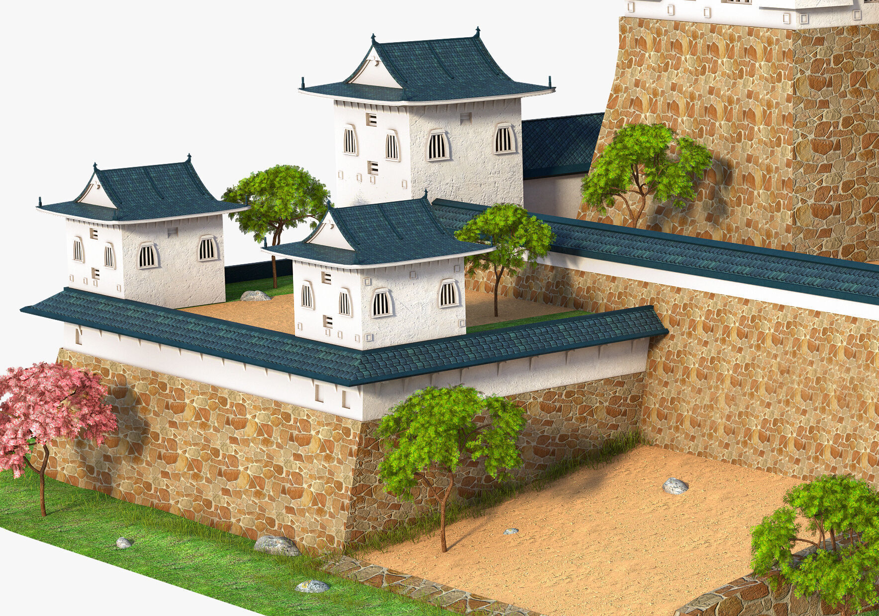 Himeji Castle 3D model_6