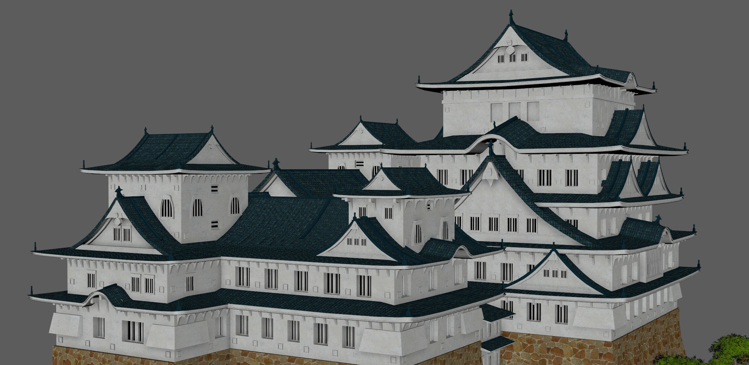 Himeji Castle 3D model_9