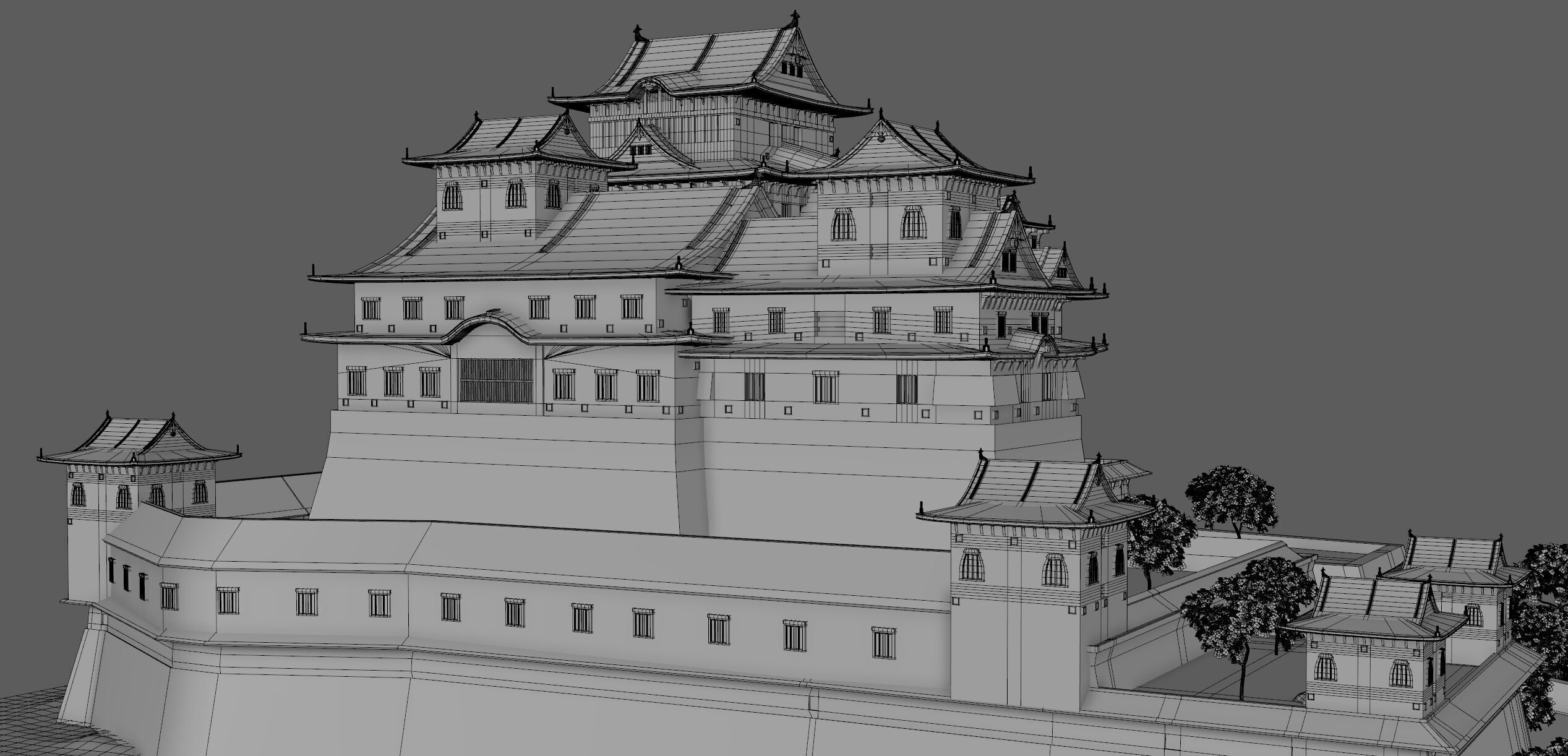 Himeji Castle 3D model_10