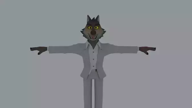 Mr Wolf from the bad guys 3D model