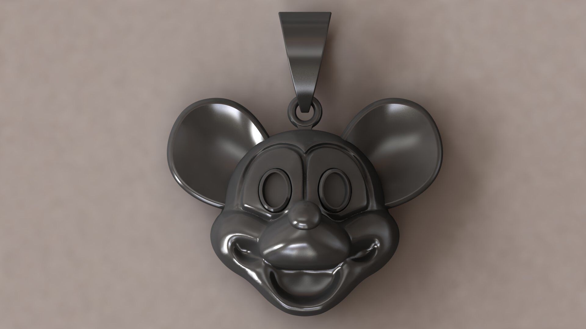 Mickey Mouse Pendant 3D Print 3D print model_1