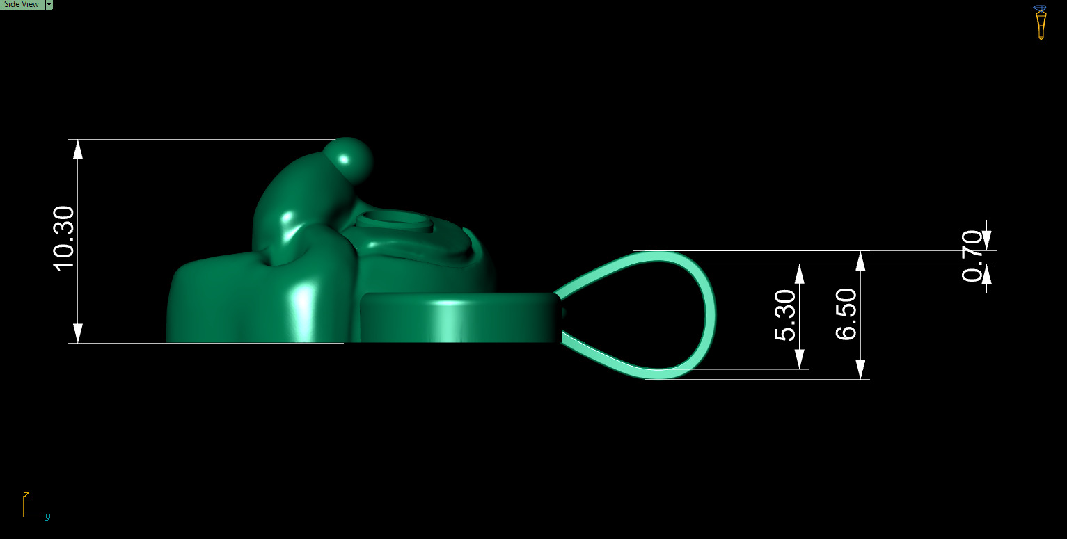 Mickey Mouse Pendant 3D Print 3D print model_8